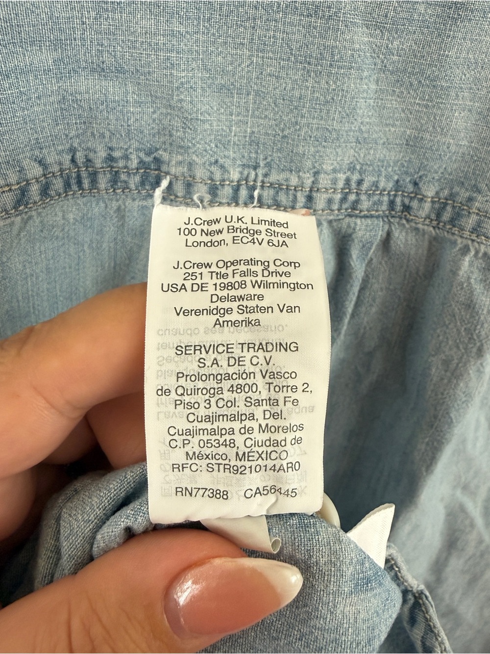 Madewell Men's Chambray Short Sleeve Button Down Shirt Light Wash Cotton, Medium - Picture 6 of 7